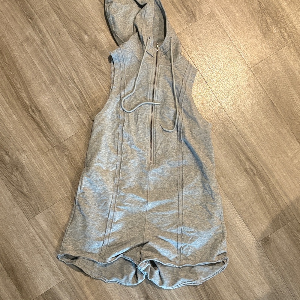 Gray women’s  One Piece with Hood